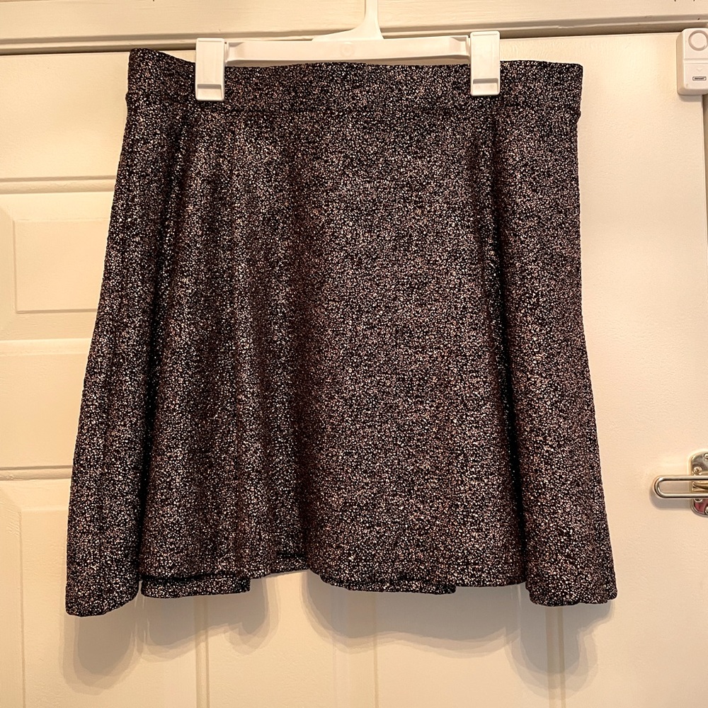 Bronze A-line Metalic look skirt.